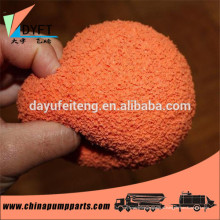 Peça de construção de construção na China fornecedor DN125 laranja natural 4,5 mm bolas de borracha